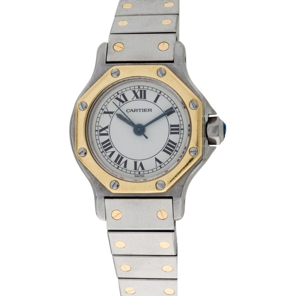 Cartier Santos 18K Gold Watch 24mm